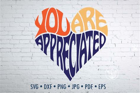 Download Free You are appreciated in heart Word Art, essential worker design, svg Cut Files